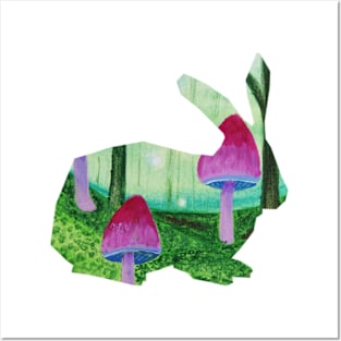 Mushroom bunny Posters and Art